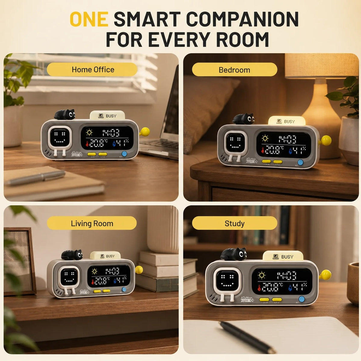 Smart Desk Clock & Climate Monitor by Livierro